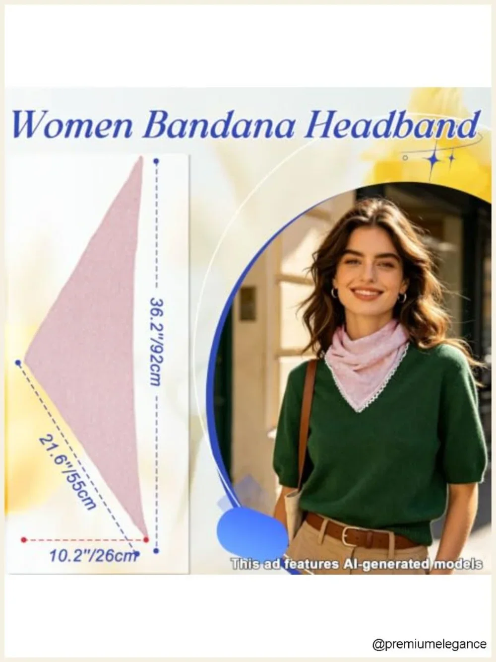 Women's Cotton Triangle Bandana Scarf Floral Hair Wrap Head Scarf